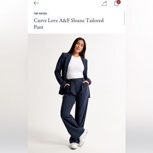 A&F Curve Love Navy Sloan Pant